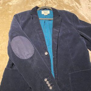 Mens Navy Blue Corduroy Blazer